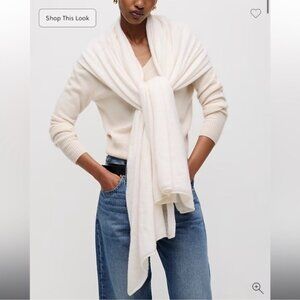 J.Crew Oversized cashmere wrap Ivory